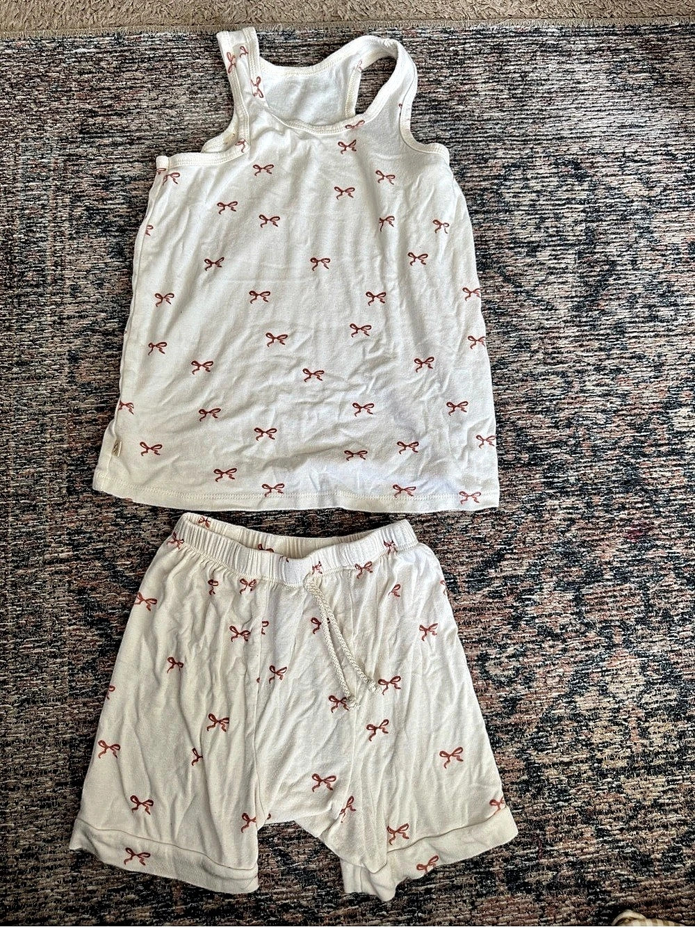 Childhoods Clothing Classic Bows Tank & Shorts Set Bow Print Matching
